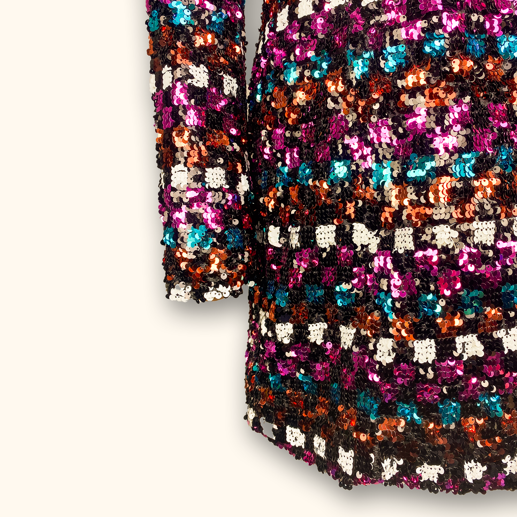 River Island Colourful Sequin Blazer Dress - Size 10  Sunshine Thrift
