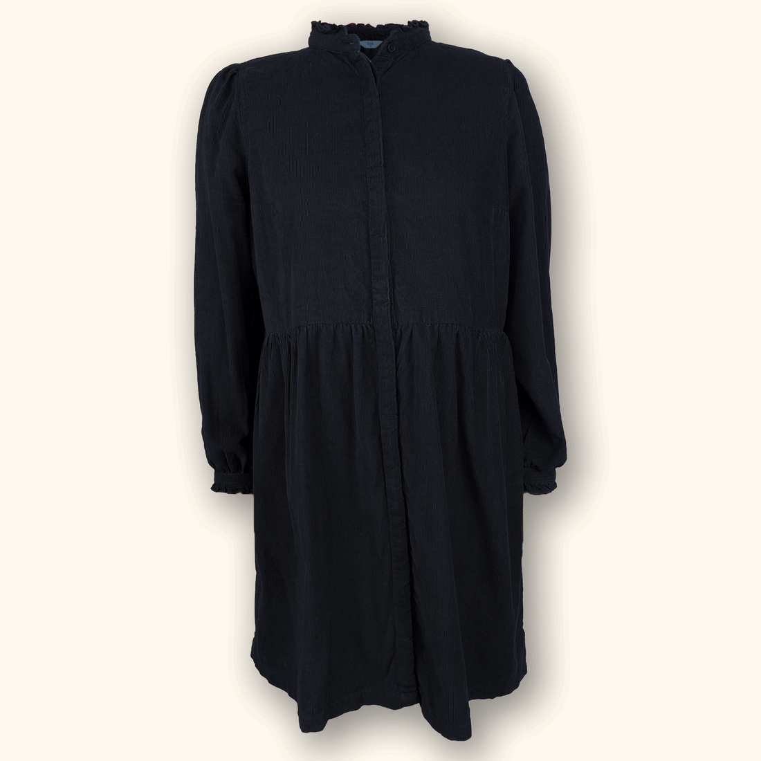 Hush Long Sleeve Corduroy Black Dress - Size 12