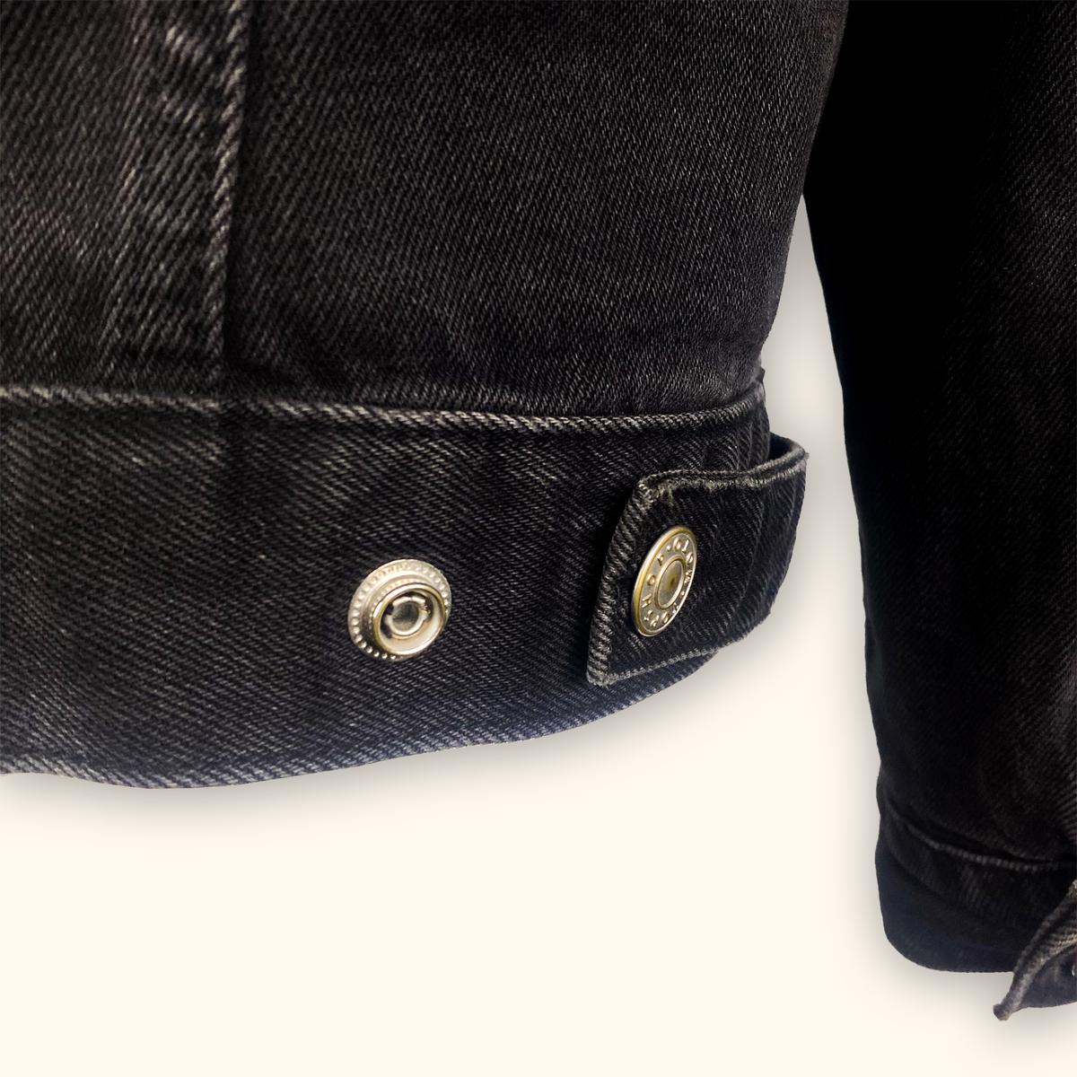 Topshop Black Denim Jacket - Size 8