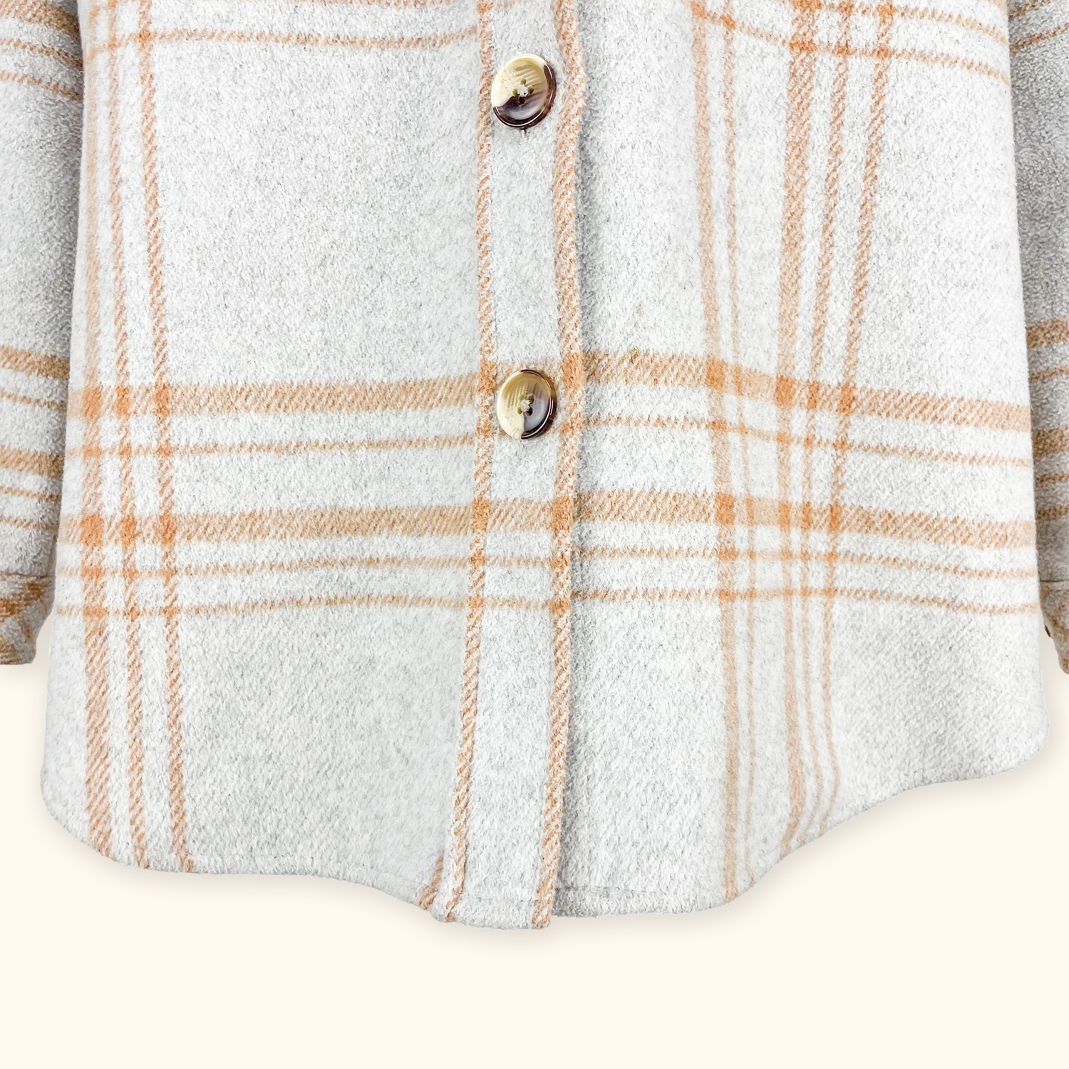 Object Owen Light Grey Plaid Shacket - Size 12