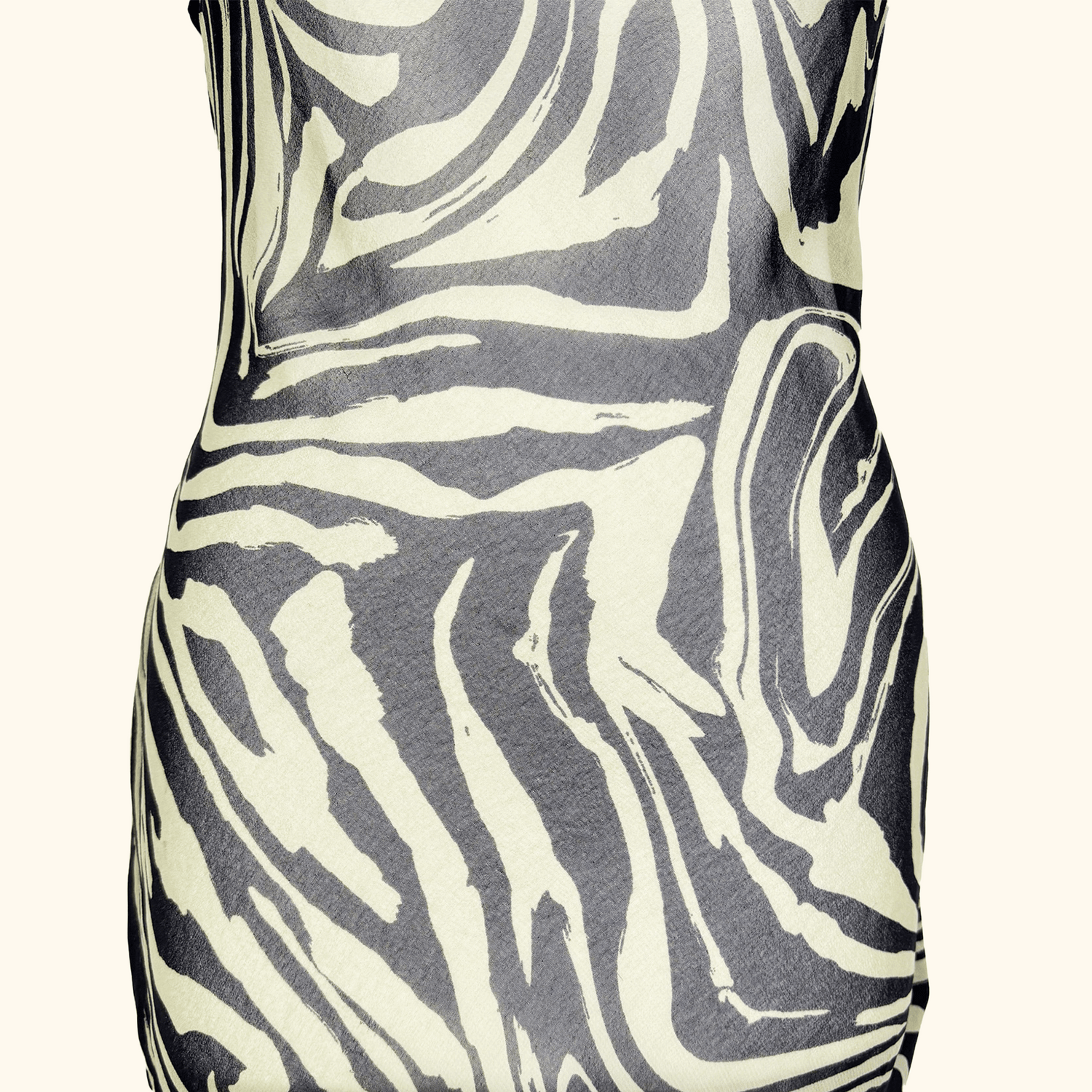 Topshop Khaki Green Zebra Print Mesh Maxi Dress - Size Small