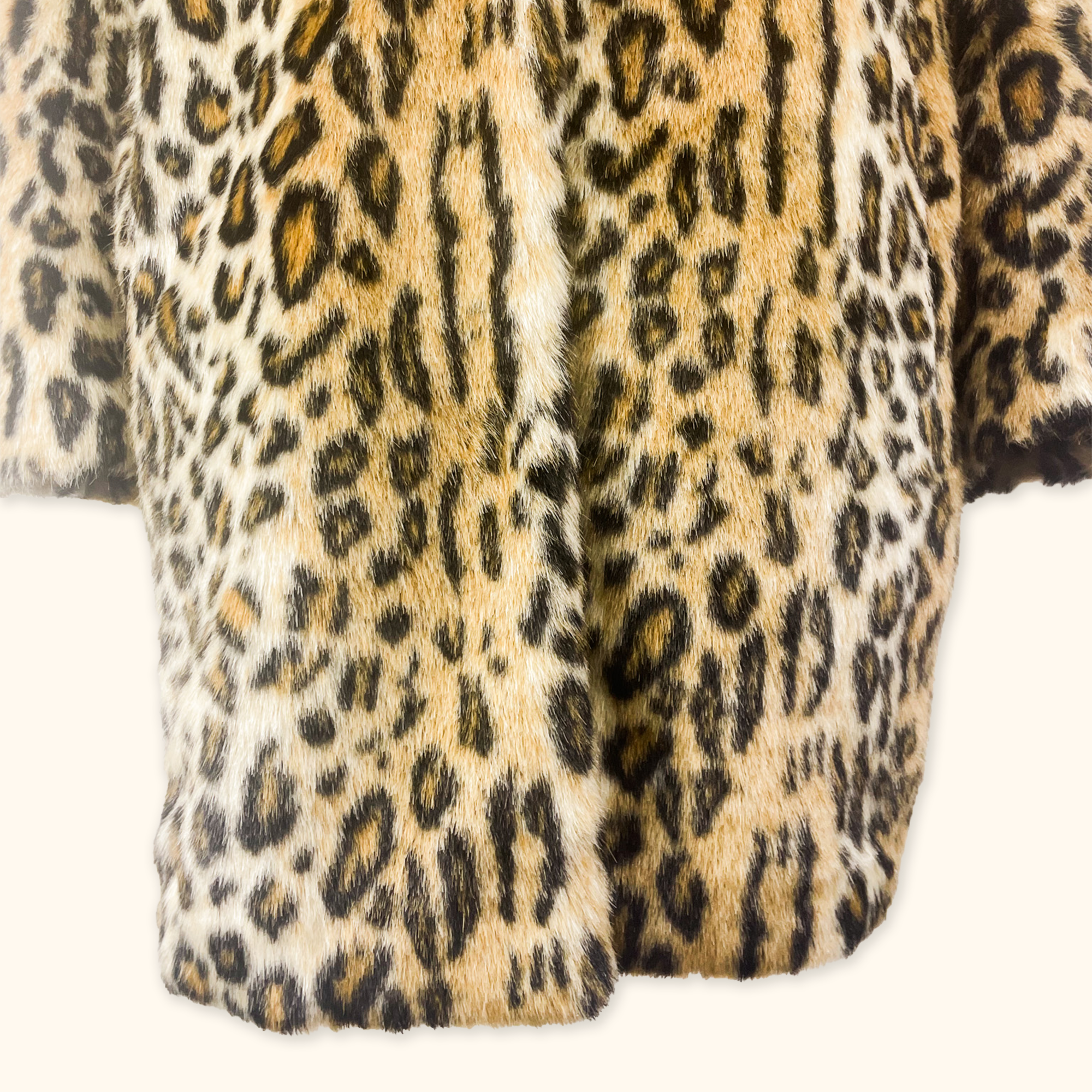 H&amp;M Faux Fur Leopard Print Coat - Size XS H&amp;M