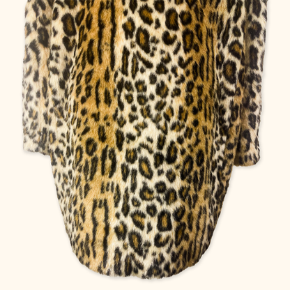 H&amp;M Faux Fur Leopard Print Coat - Size XS H&amp;M