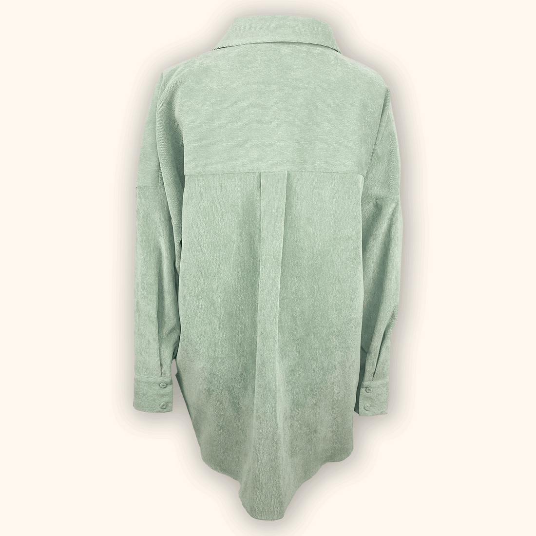 Zara Mint Green Corduroy Shirt - Size Large -  - Tops &amp; Shirts