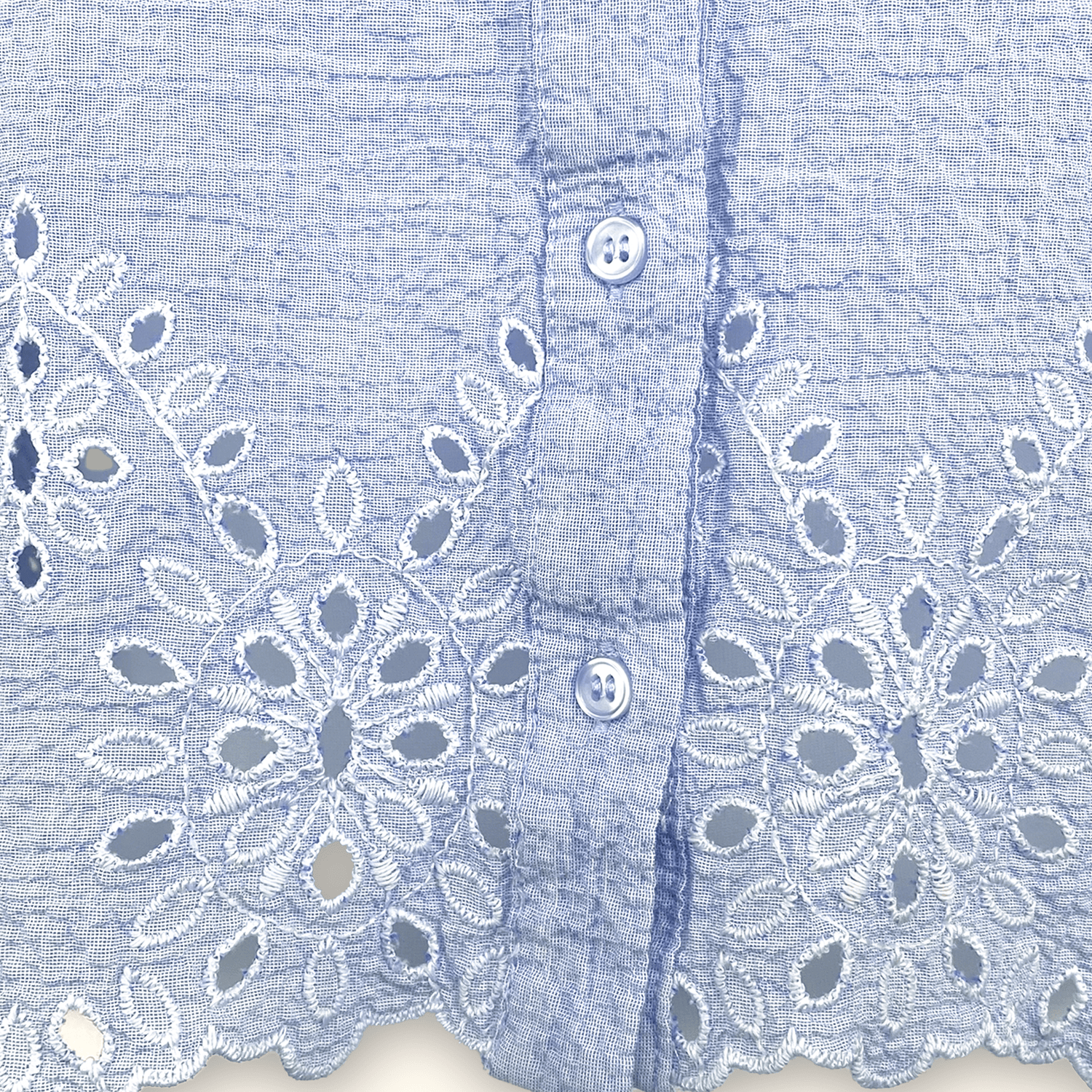 Zara Light Blue Cropped Shirt - Size XL