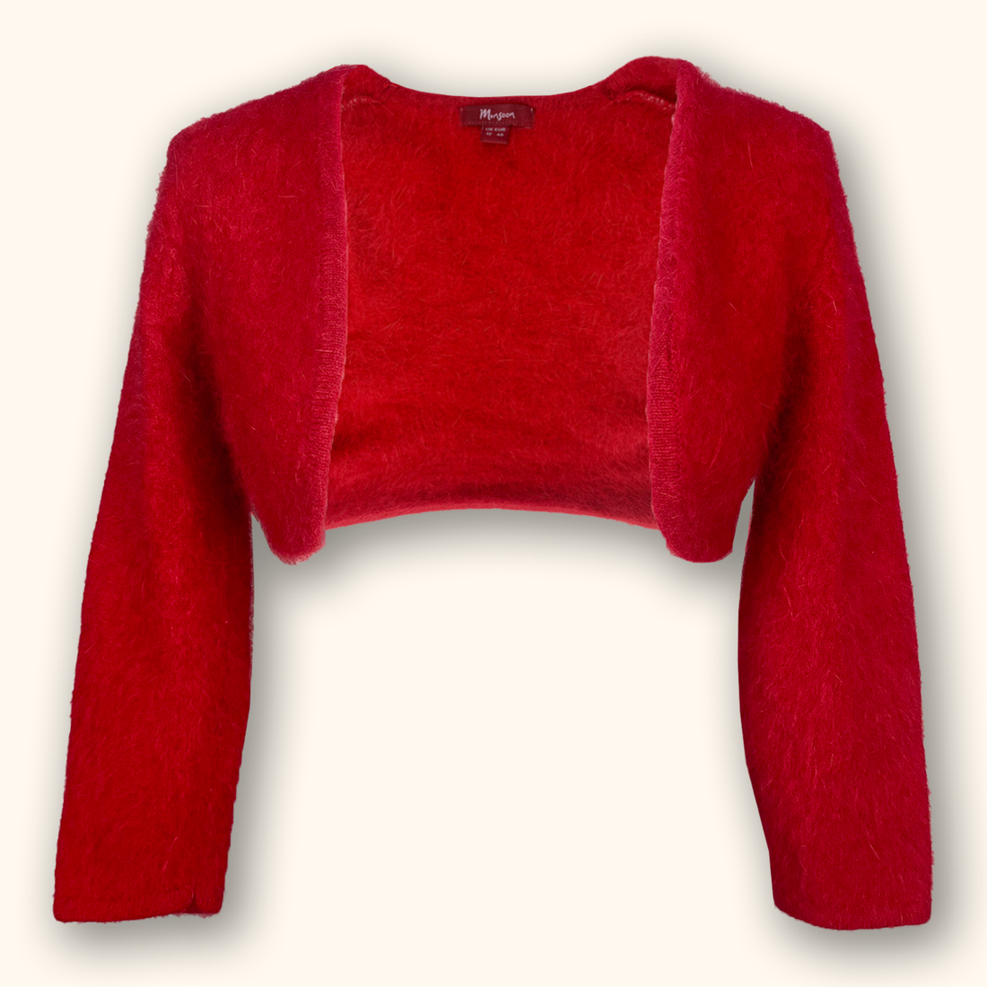 Monsoon Red Cropped Cardigan - Size 12 -  - Coats &amp; jackets