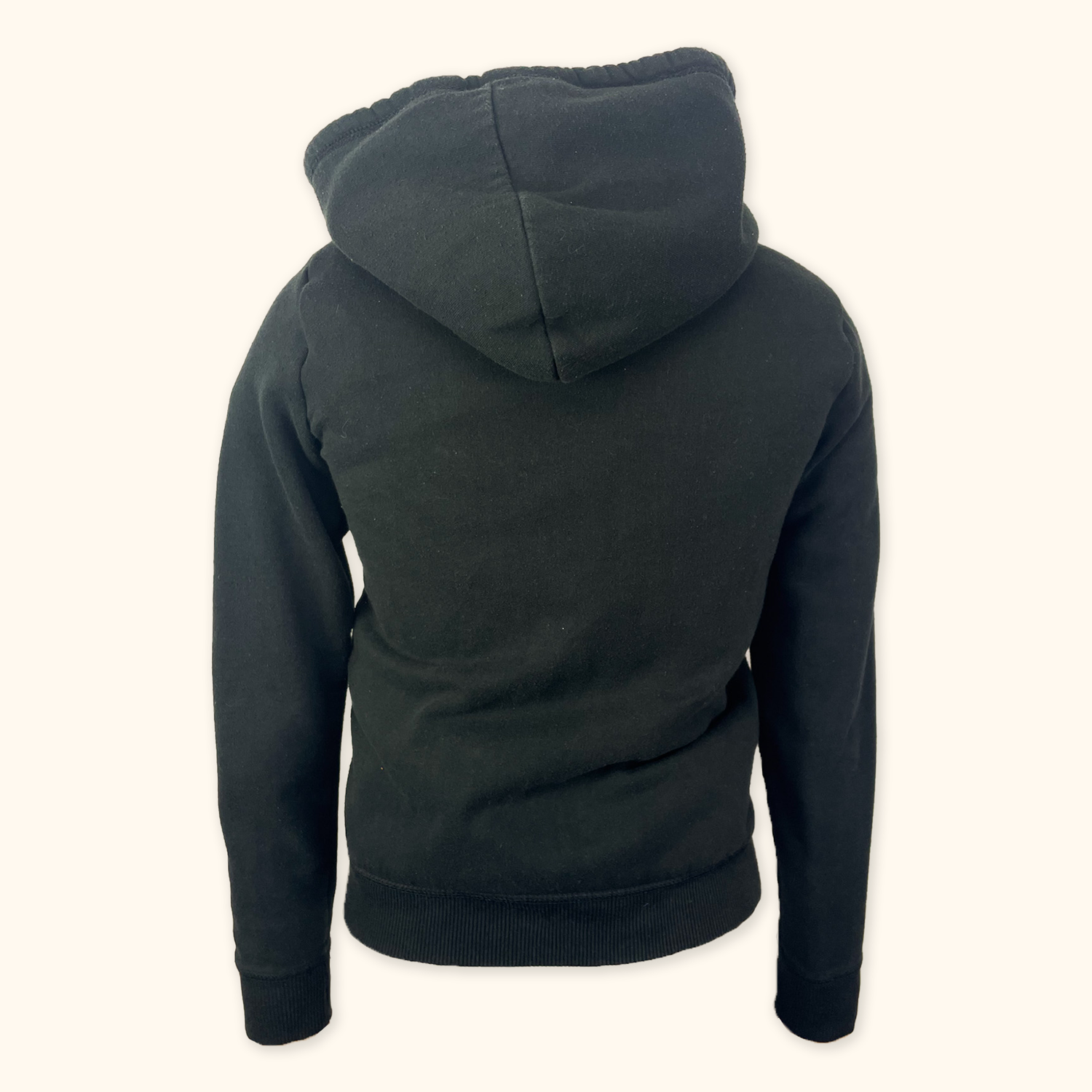 Hollister Black Fleece Lined Zip Up Hoodie - Size XS Hollister