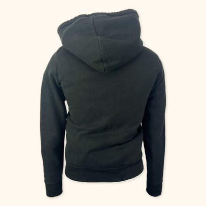 Hollister Black Fleece Lined Zip Up Hoodie - Size XS Hollister