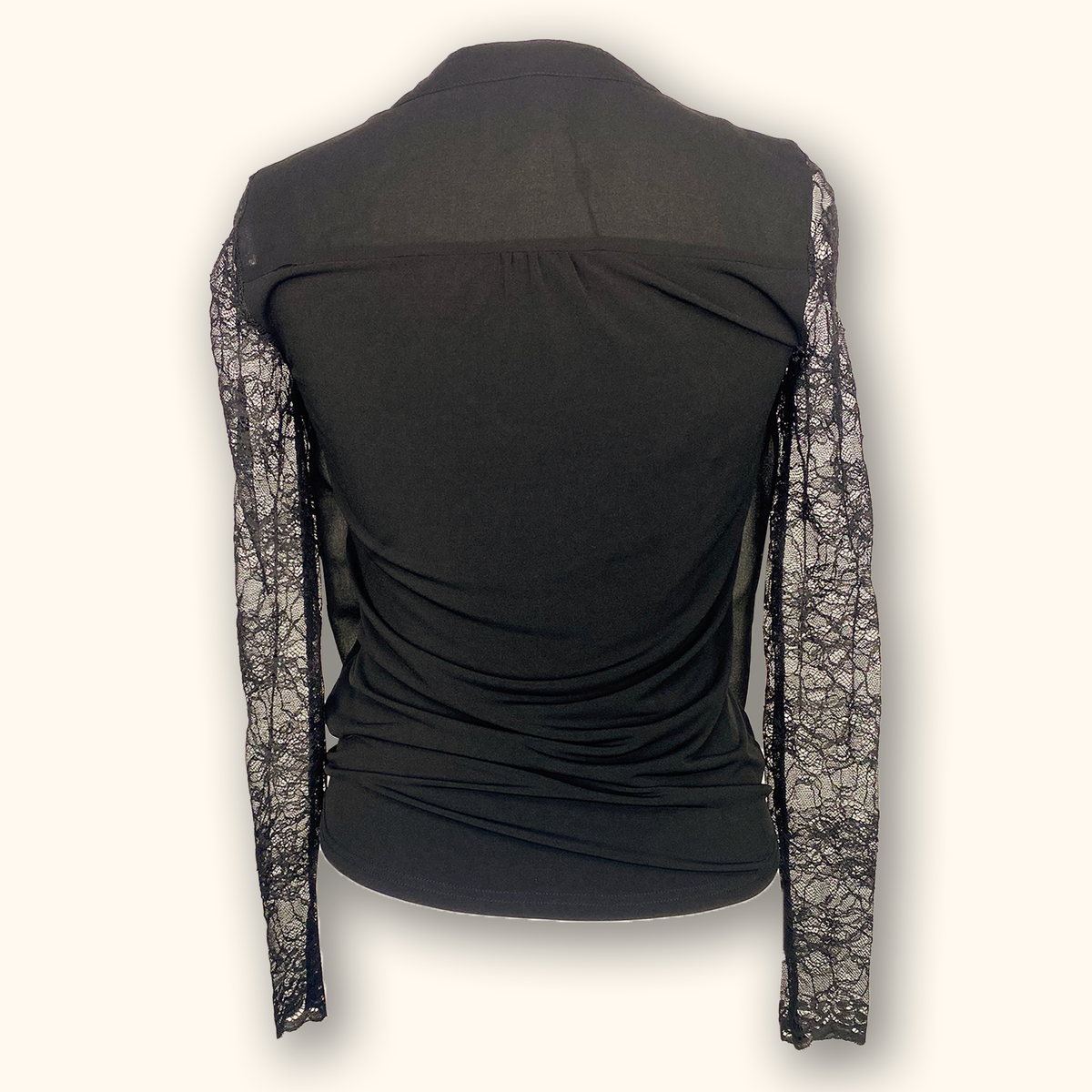 Coast Chiffon Black Lace Blouse - Size 6