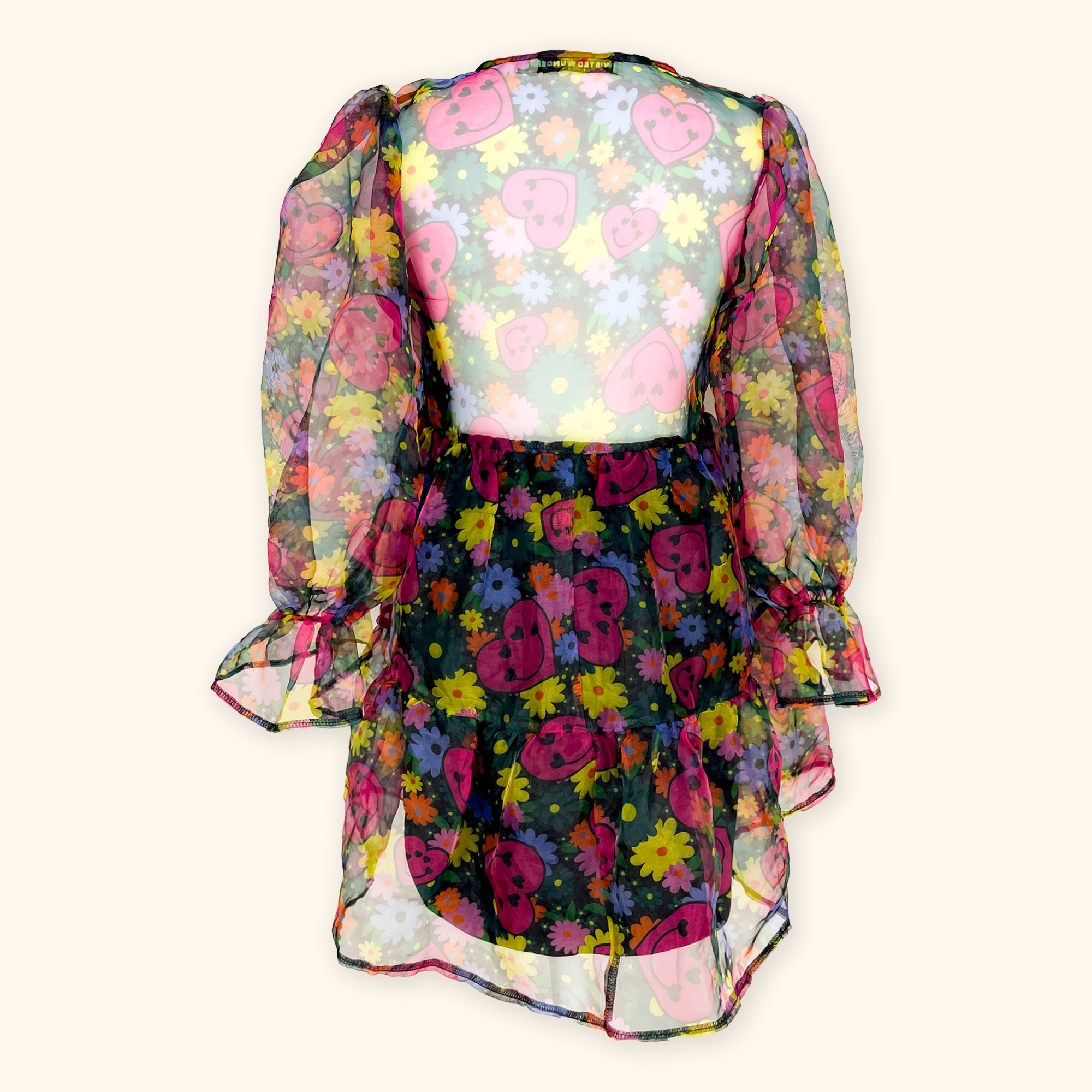 Twisted Wunder Smiley Face Organza Dress - Size 10