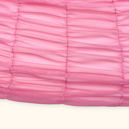 Topshop Pink Mesh Ruched Vest Top - Size Small