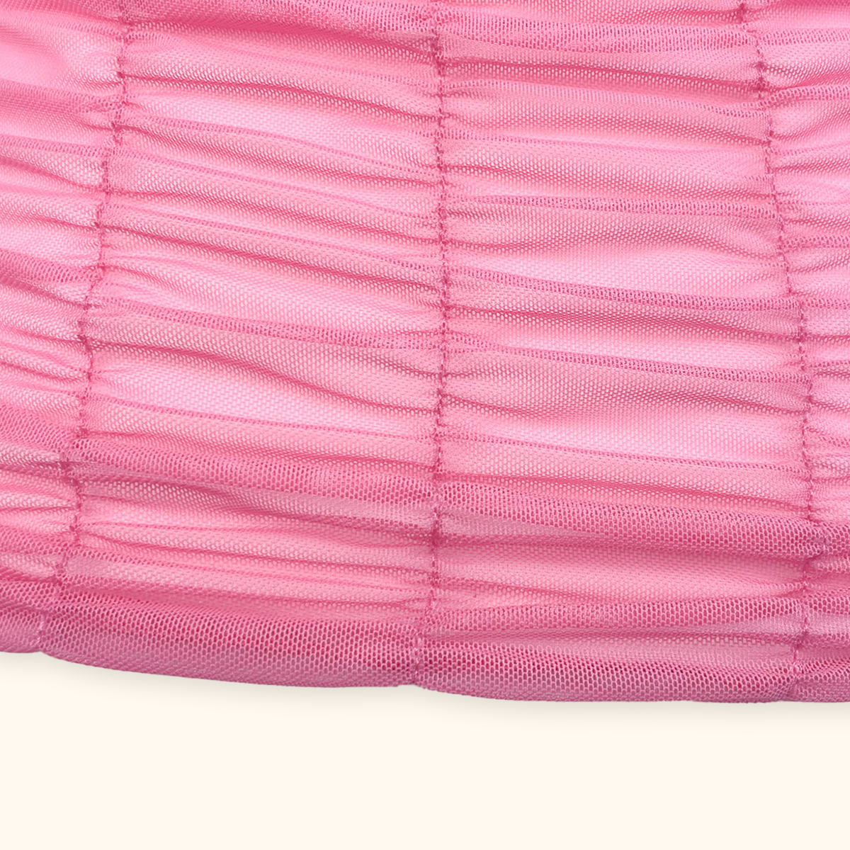 Topshop Pink Mesh Ruched Vest Top - Size Small