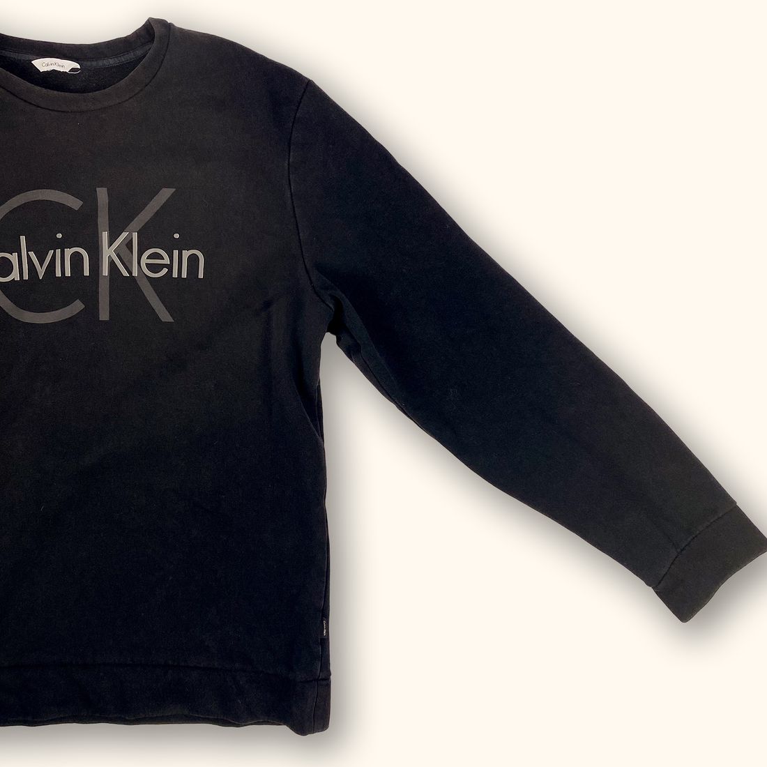 Calvin Klein Black Logo Sweatshirt - Size Medium