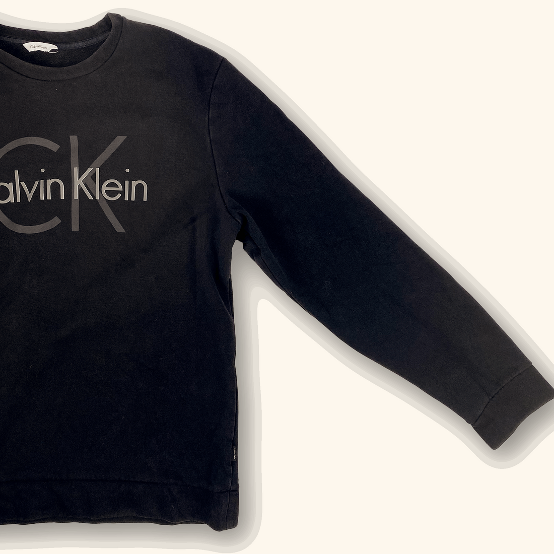 Calvin Klein Black Logo Sweatshirt - Size Small