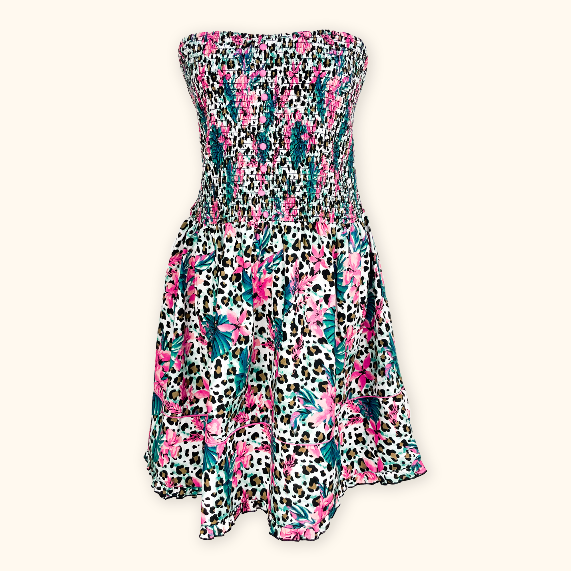 Joe Browns Floral Leopard Beach Dress - Size 28