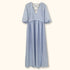 Omnes Light Blue Puff Sleeve Midi Dress - Size 8 - Omnes - Dresses