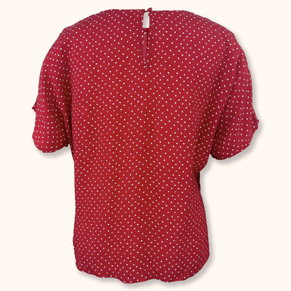 &amp; Other Stories Red Polka Dot Short Sleeve Blouse - Size 14 - &amp; Other Stories - Dresses