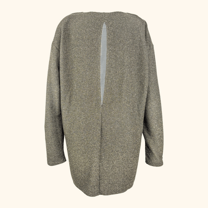 &amp; Other Stories Khaki Green Sparkle Long Sleeve Dress - Size 12 &amp; Other Stories