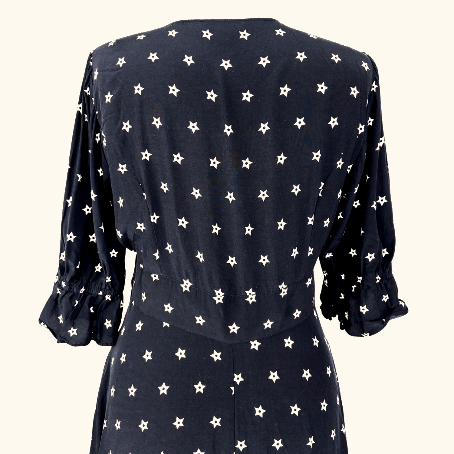 Somerset By Alice Temperley Star Print Black Midi Dress - Size 12 Alice Temperely