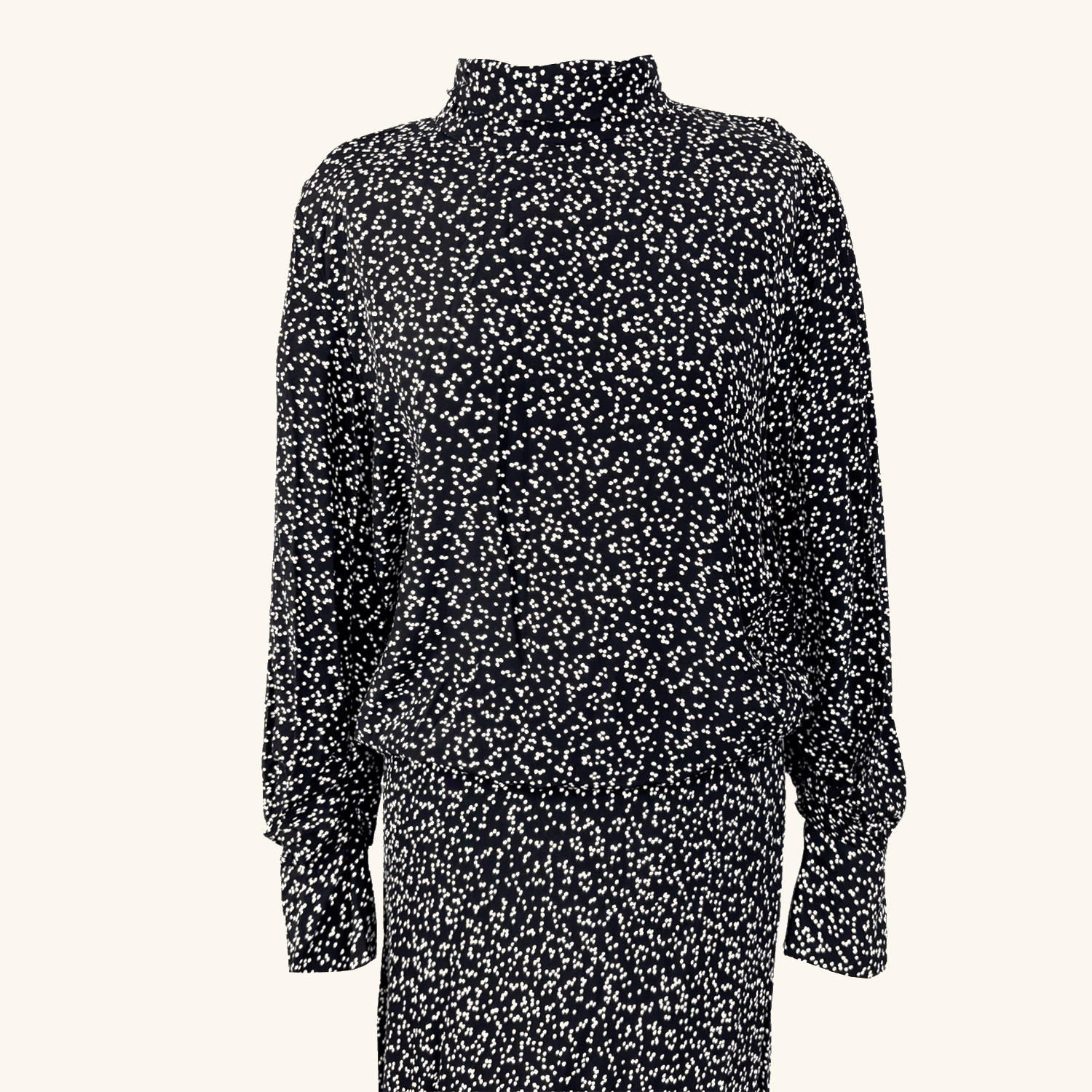 Zara Black Polka Dot Asymmetric Midi Dress - Size Medium Zara