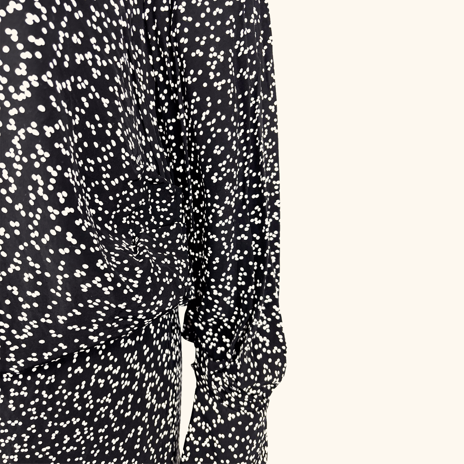 Zara Black Polka Dot Asymmetric Midi Dress - Size Medium Zara