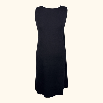 Whistles Black Ribbed Midi Length Dress - Size Medium Whistles