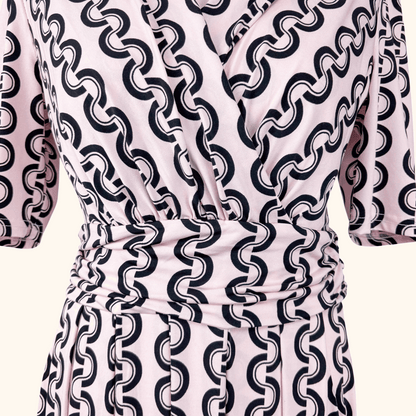 Jolie Moi Molly Geometric Pink Maxi Dress - Size 12 Jolie Moi