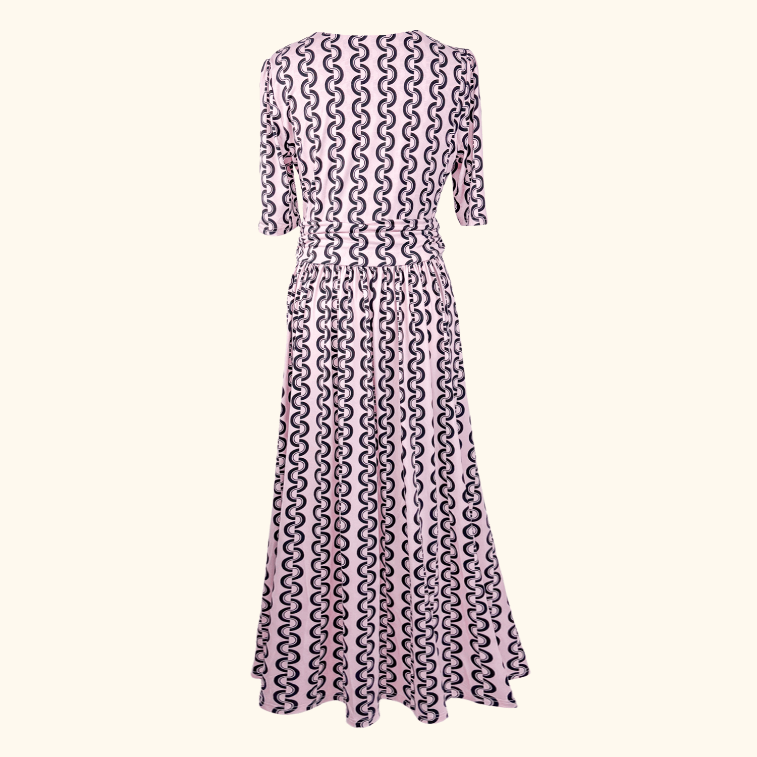 Jolie Moi Molly Geometric Pink Maxi Dress - Size 12 Jolie Moi