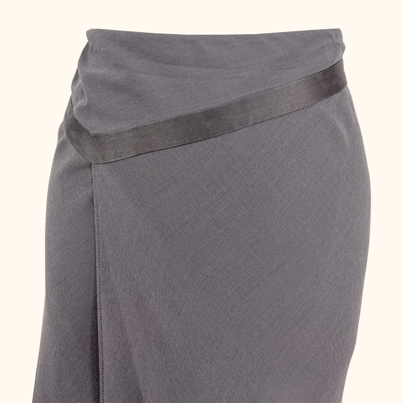 Vintage Planet Silk Grey Midi Skirt - Size 12 Planet