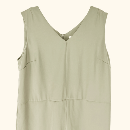 Kin By John Lewis Sleeveless Olive Green Jumpsuit - Size 12 Kin