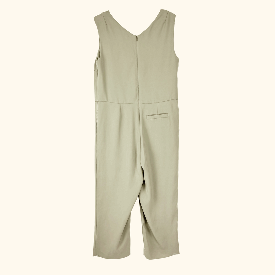 Kin By John Lewis Sleeveless Olive Green Jumpsuit - Size 12 Kin