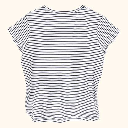 Laura Ashley Striped Embroidered Dog T-Shirt - Size 16 Laura Ashley