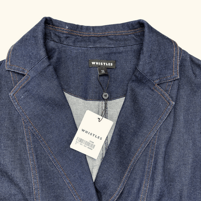 Whistles Joanna Blue Denim Blazer - Size 12 Whistles