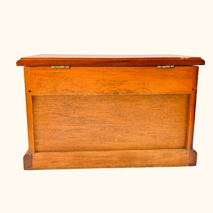 Vintage Solid Wood Jewellery Box Sunshine Thrift