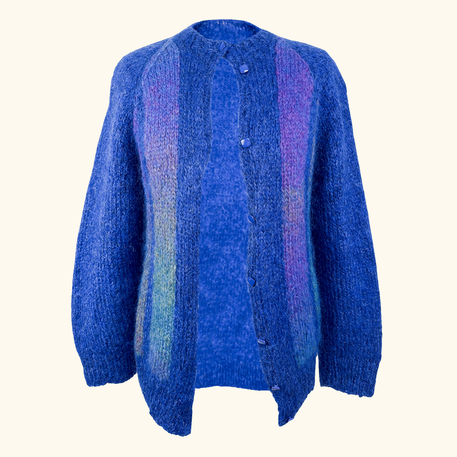 Rokit Vintage Electric Blue Cardigan - Size Small Rokit