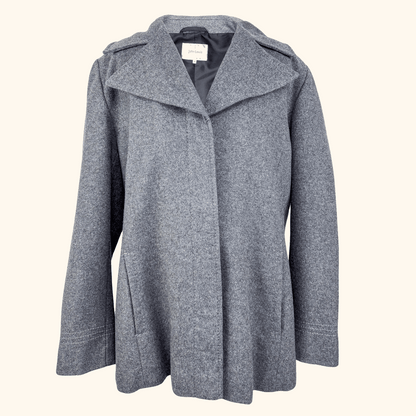 John Lewis Grey Wool Cashmere Blend Jacket - Size 18 John Lewis
