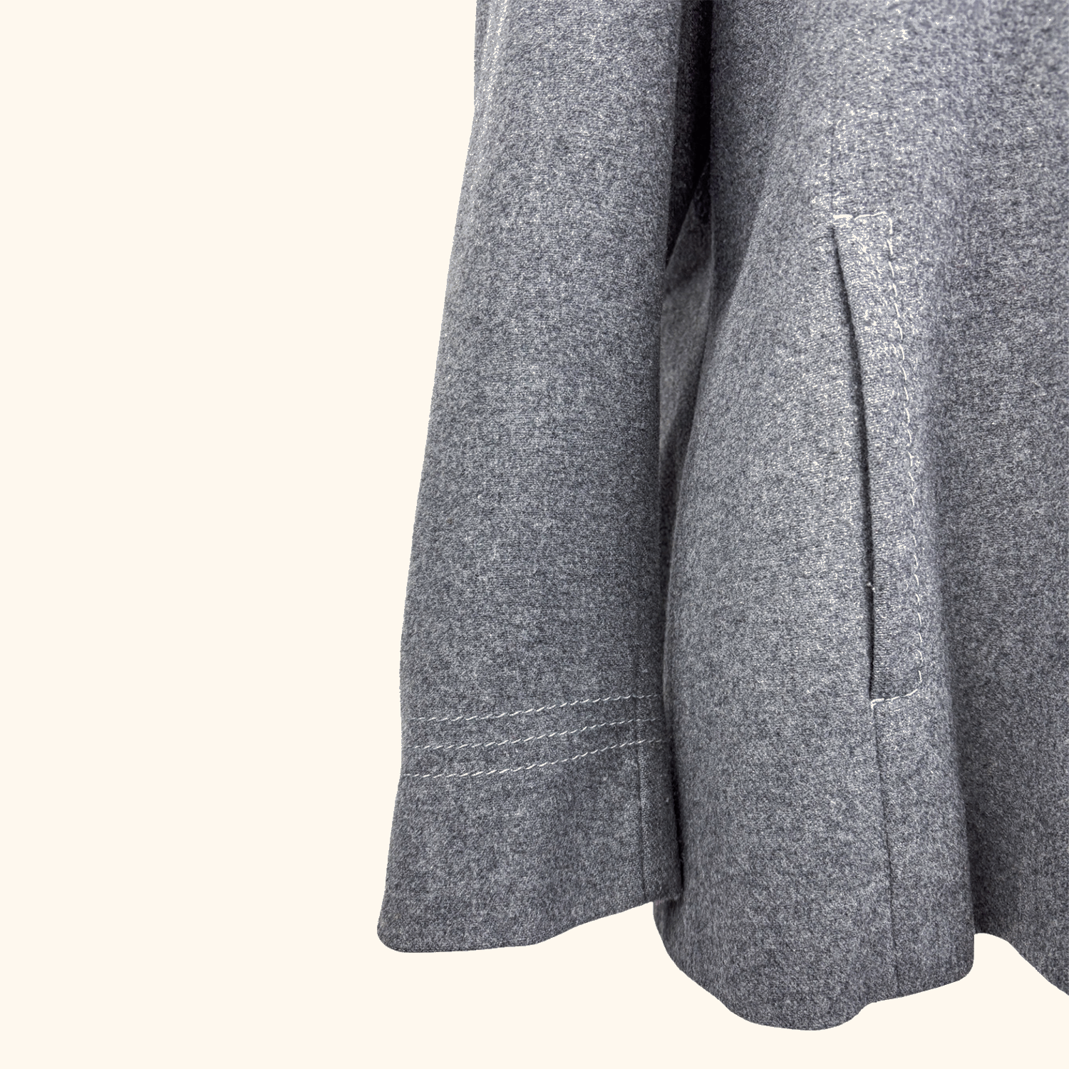 John Lewis Grey Wool Cashmere Blend Jacket - Size 18 John Lewis