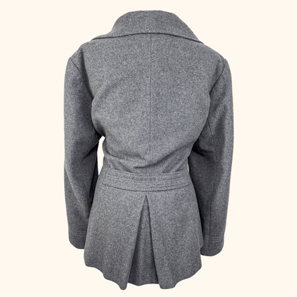 John Lewis Grey Wool Cashmere Blend Jacket - Size 18 John Lewis