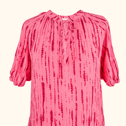 Hush Pink Red Tiered Mini Dress - Size 10 Hush