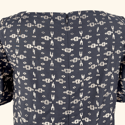 Toast Black Utility Shift Dress Short Sleeve - Size 8 Toast