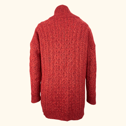 Whistles Burnt Orange Cable Knit Wool Blend Cardigan - Size 8 Whistles