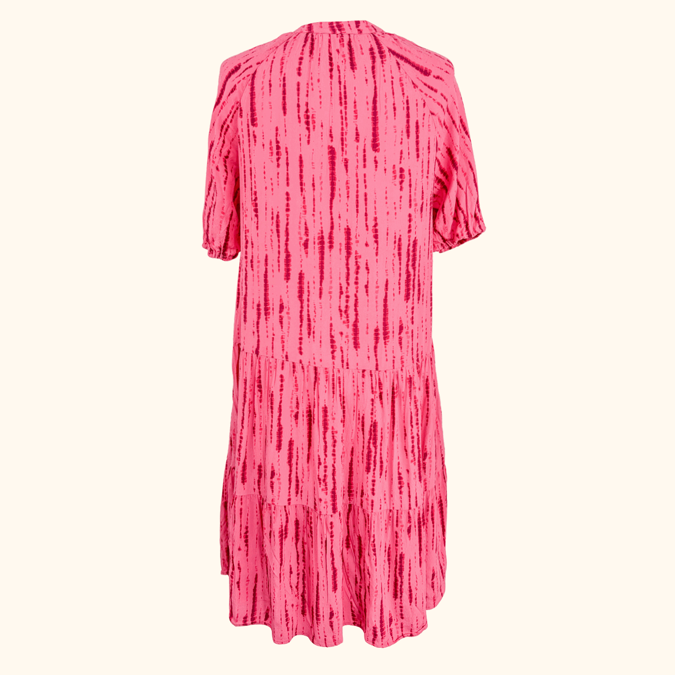 Hush Pink Red Tiered Mini Dress - Size 10 Hush