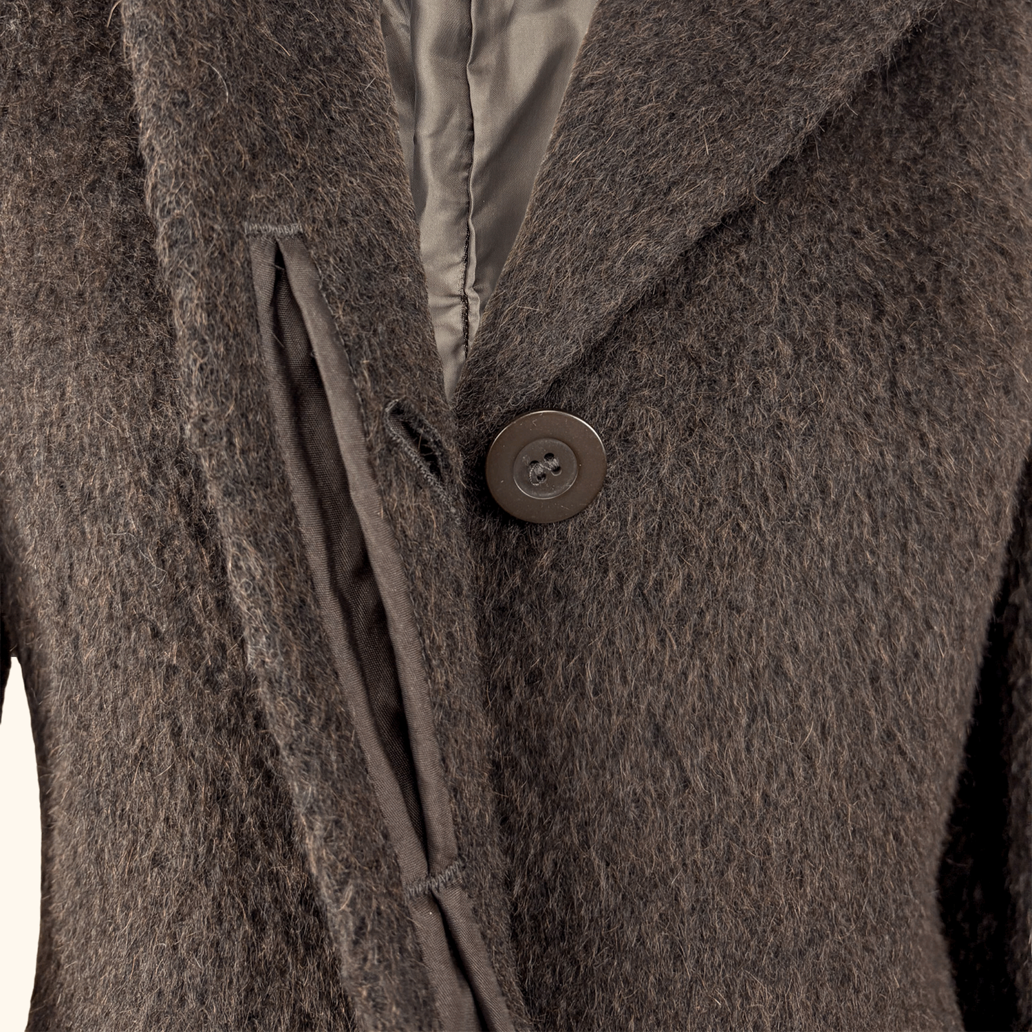 M&amp;S Chocolate Brown Brushed Wool Blend Long Coat - Size 12 M&amp;S