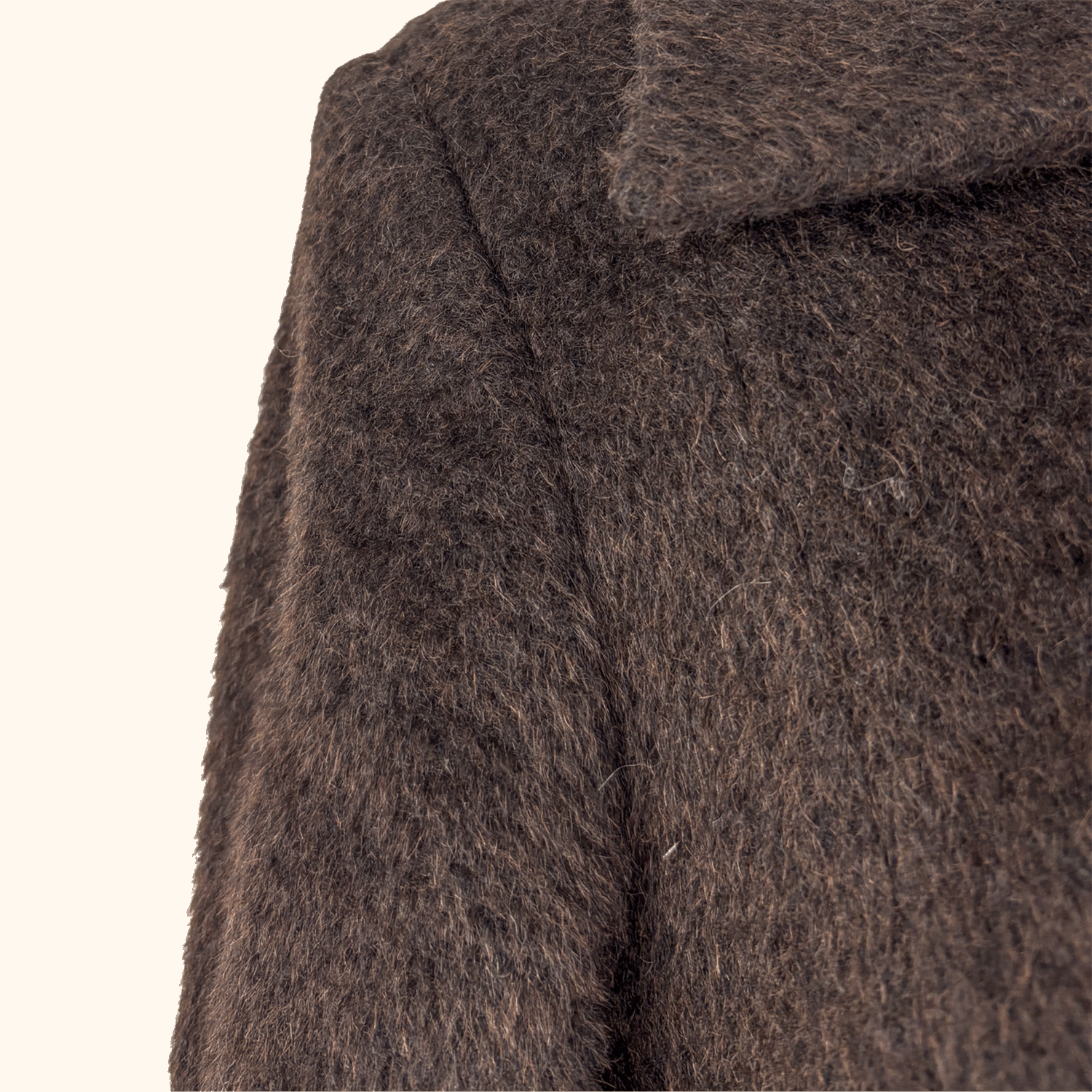 M&amp;S Chocolate Brown Brushed Wool Blend Long Coat - Size 12 M&amp;S