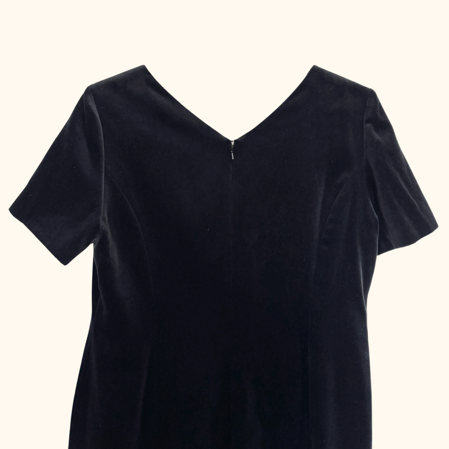 Laura Ashley Black Velvet Embroidered Short Dress - Size 18 Laura Ashley