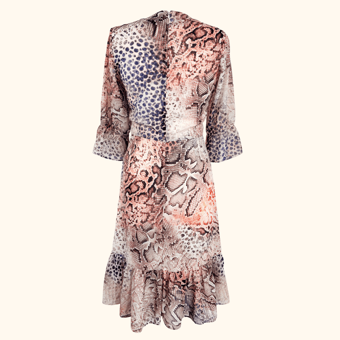 Sosandar Snake Print Cinch Waist Dress - Size 6 Sosandar