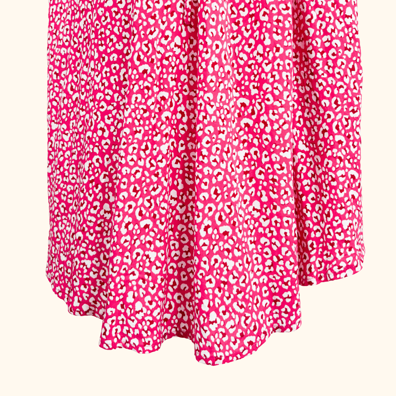 Hush Pink Leopard Print Hattie Shirt Midi Dress - Size 8 Hush