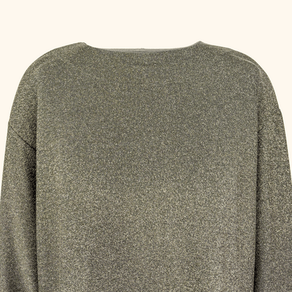 &amp; Other Stories Khaki Green Sparkle Long Sleeve Dress - Size 12 &amp; Other Stories