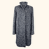 John Lewis Grey Wool Blend Funnel Neck Coat - Size 12 John Lewis