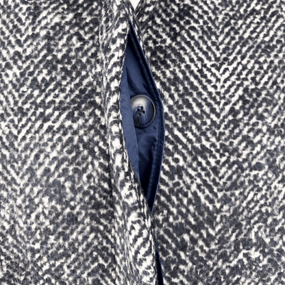 John Lewis Grey Wool Blend Funnel Neck Coat - Size 12 John Lewis